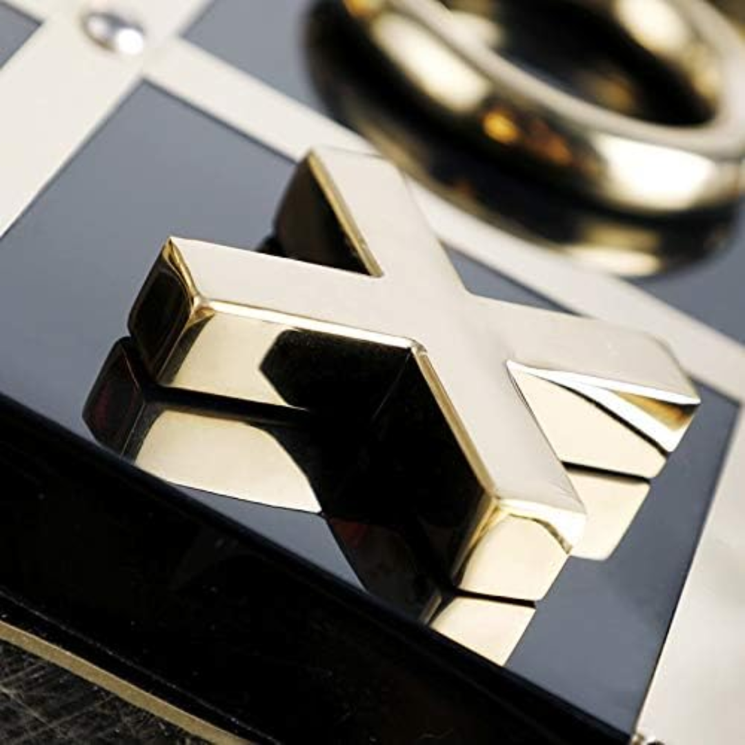 Gold Marble Tic Tac Toe