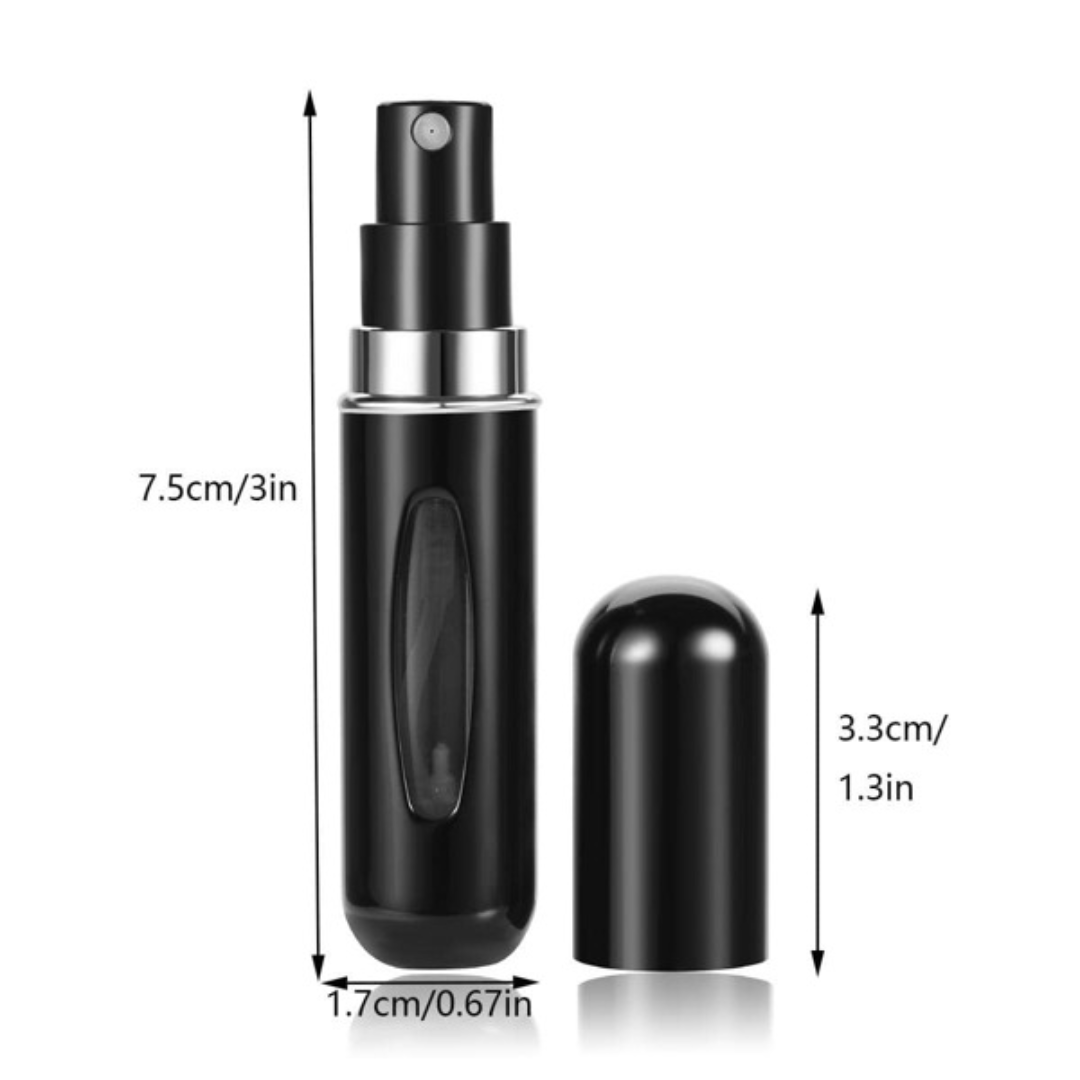 Refillable Perfume Bottle 5ml Black