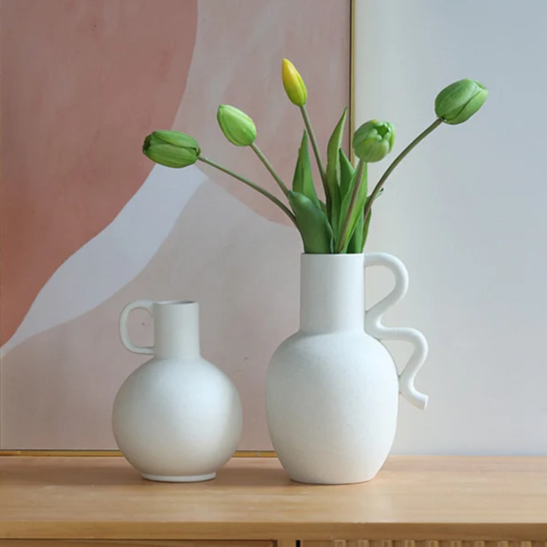 Small White Ceramic Vase