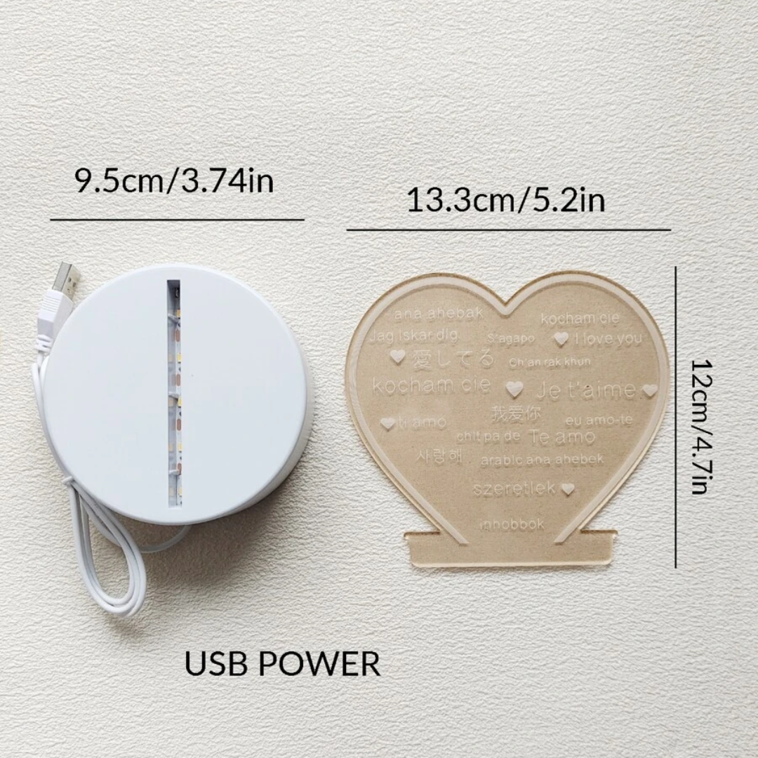 I love you LED light