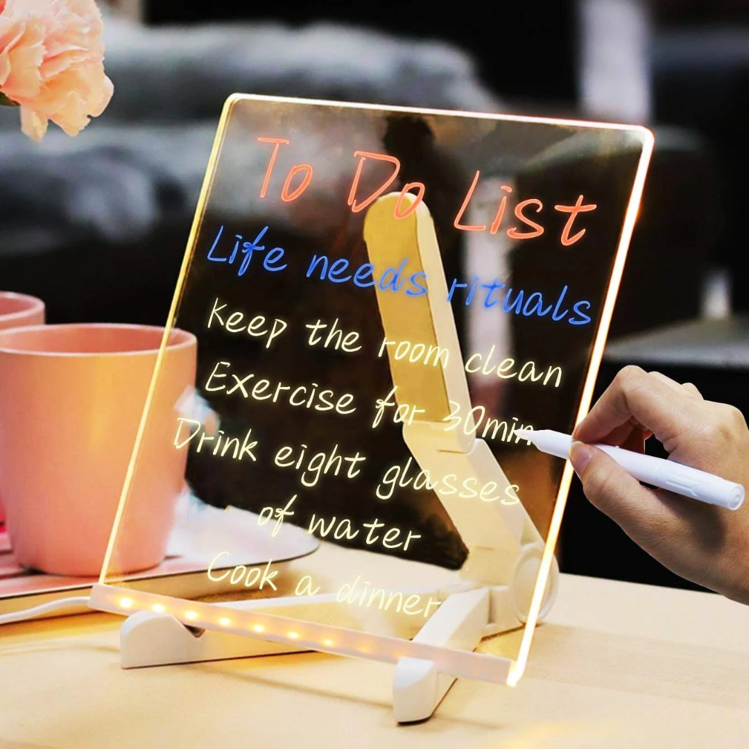 Erasable Glass Light