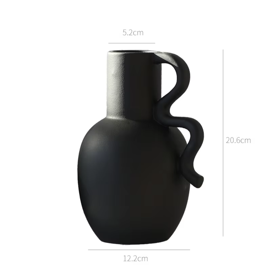 Black Ceramic Vase