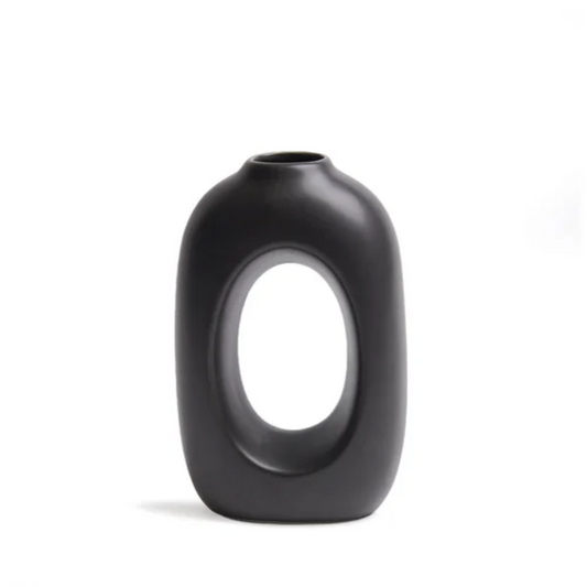 Black Decorative Ceramic Vase