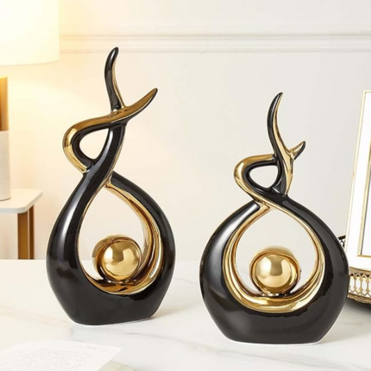 Ceramic Decor - Black and Gold