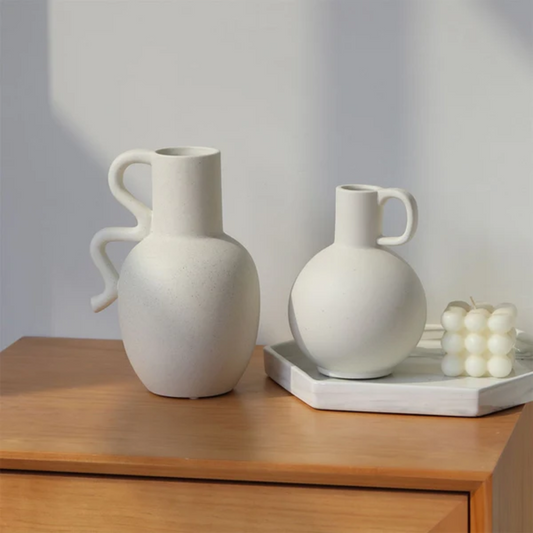 Small White Ceramic Vase