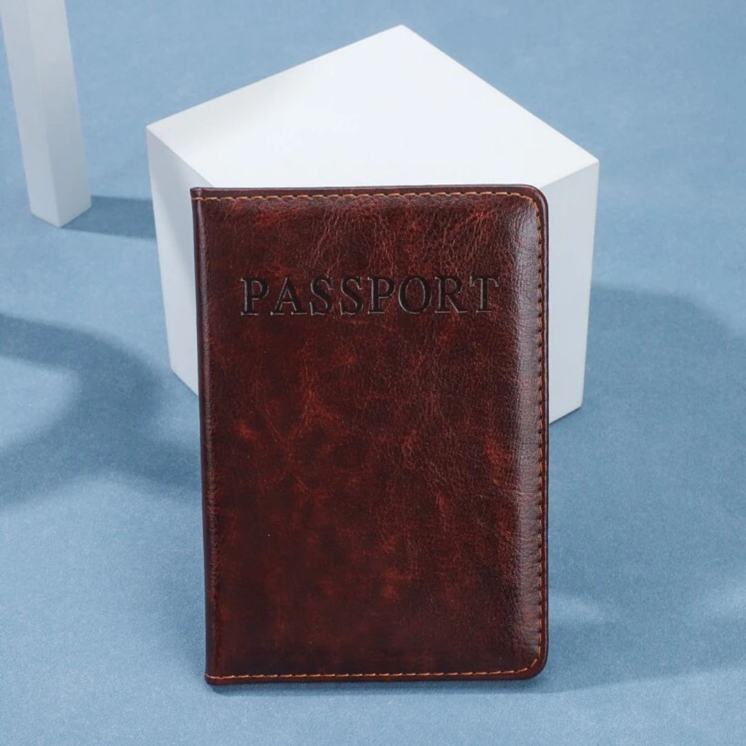 Plain Brown Passport Case