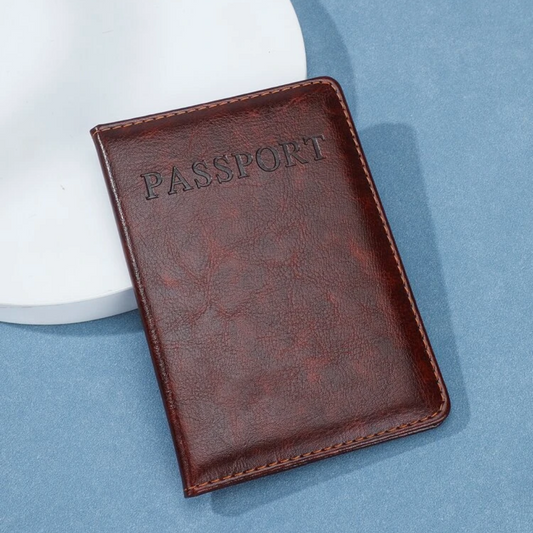 Plain Brown Passport Case