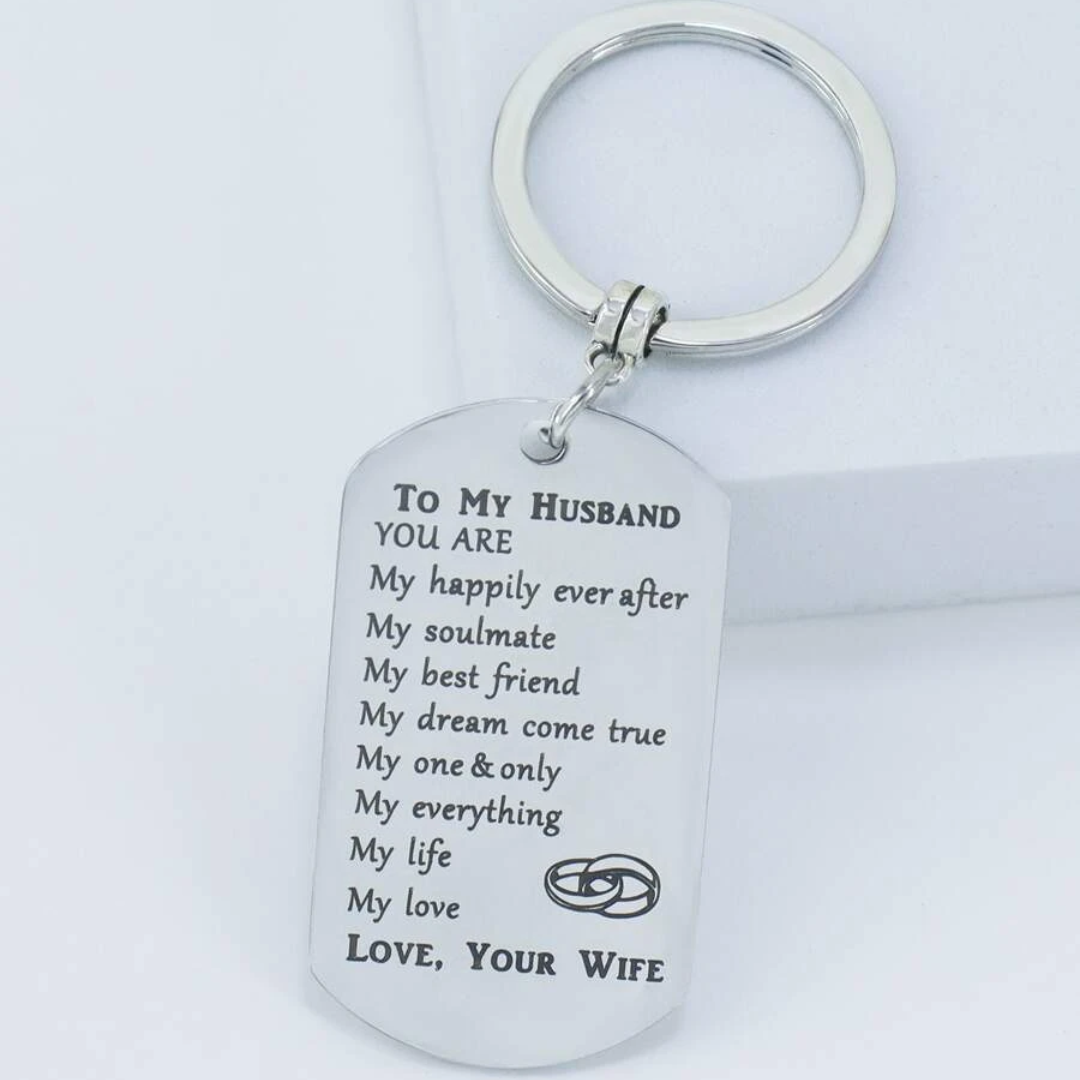 To my hot sale husband keychain