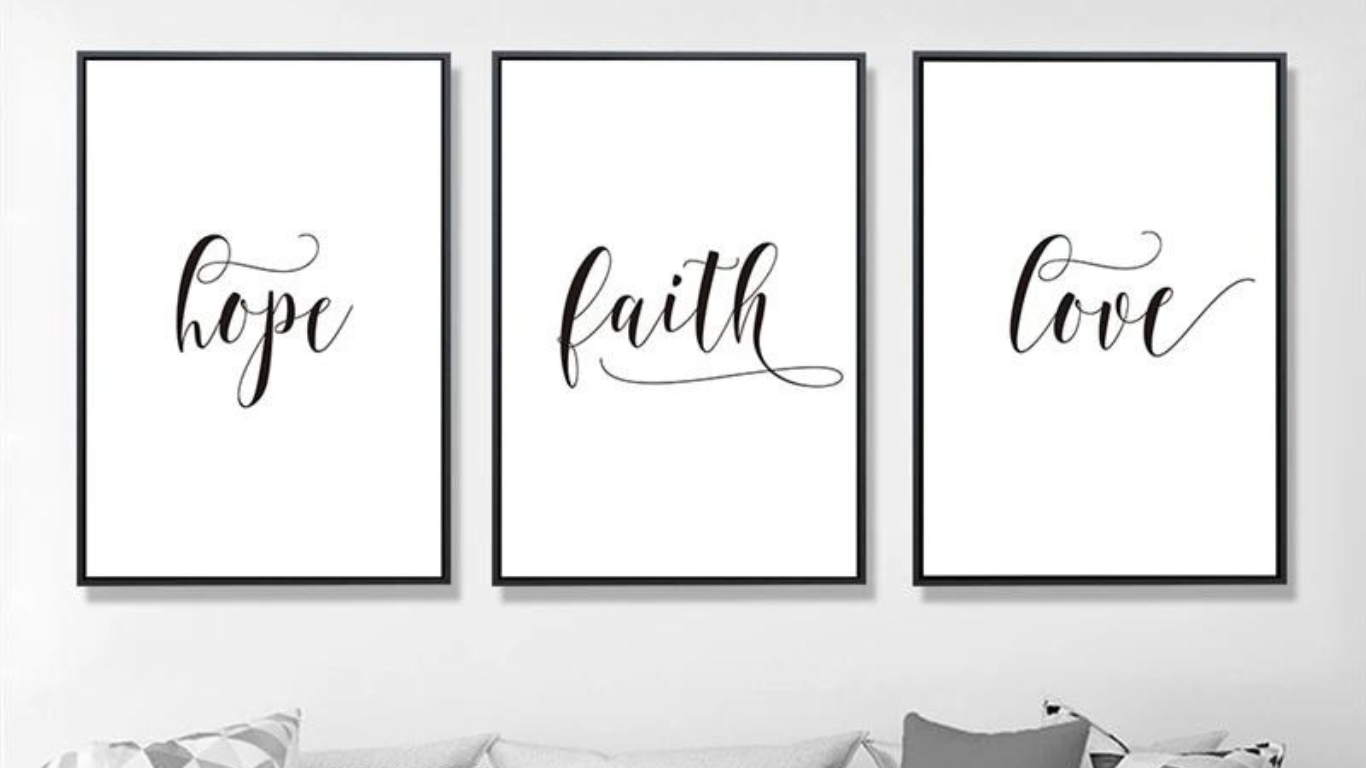 Hope - Faith - Love Wall Decor set of 3