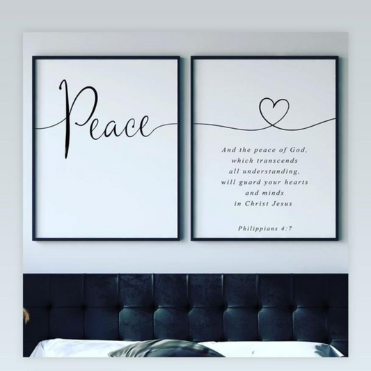 Philippians 4:7 Wall Art - 2 pieces